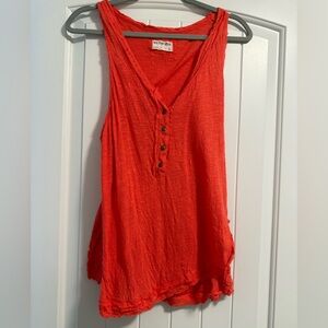 Free People Bright Orange/Red Tank Top